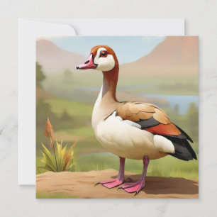 Egyptian Goose by water Invitation