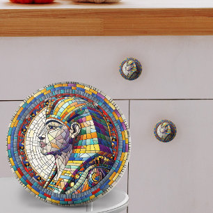 Egyptian Great Sphinx  -Mosaic Art Ceramic Knob