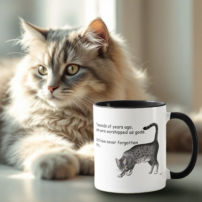 Egyptian Grey Tabby Cat Mug (Creator Uploaded)