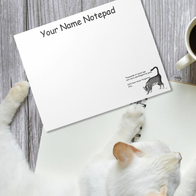 Egyptian Grey Tabby Cat Notepad (Creator Uploaded)