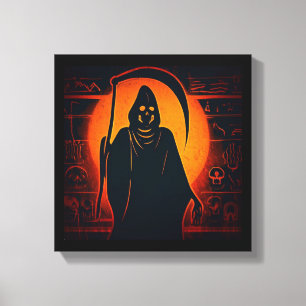 Egyptian Grim Reaper Halloween 1 Canvas Print