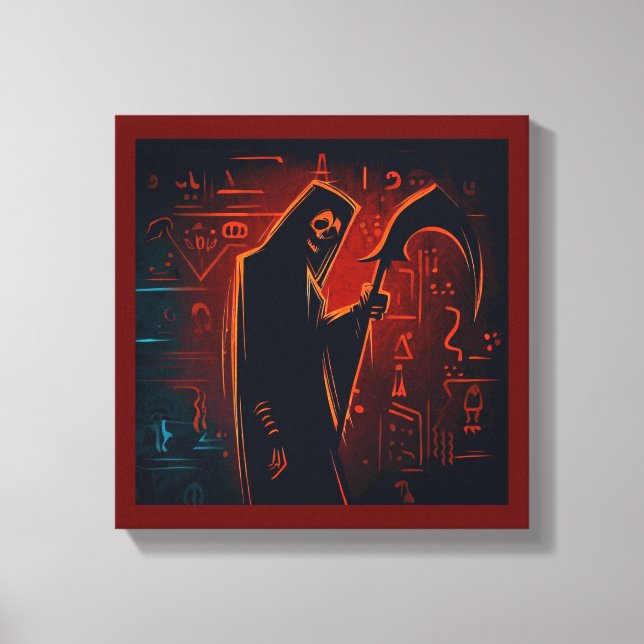 Egyptian Grim Reaper Halloween 2 Canvas Print (Front)