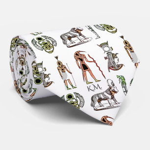 Egyptian Hieroglyph Tie Unique Gift Monogram