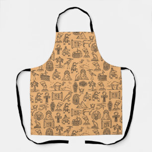 Egyptian Hieroglyphic Symbol Background Apron