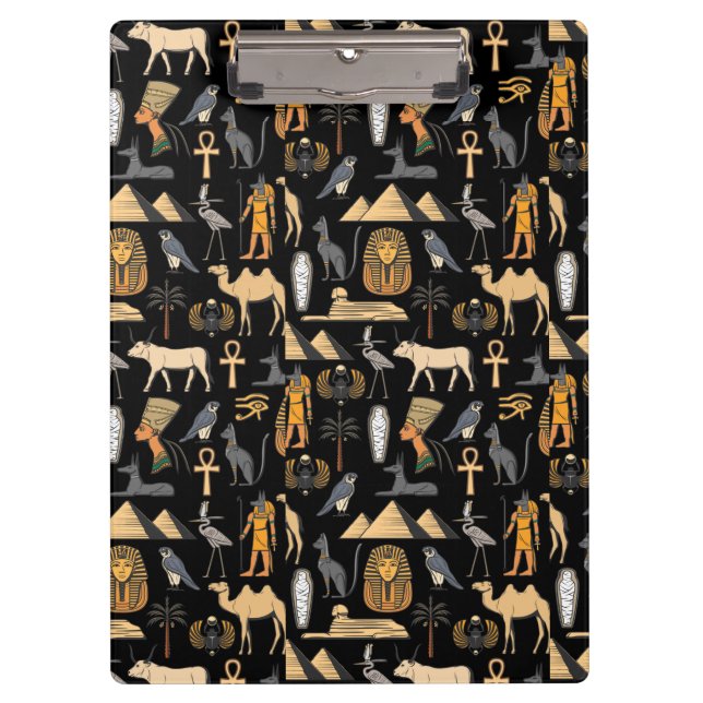  Egyptian Hieroglyphic Symbol Pattern Background   Clipboard (Front)