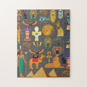 Egyptian Hieroglyphic Symbol Pattern pharaoh      Jigsaw Puzzle