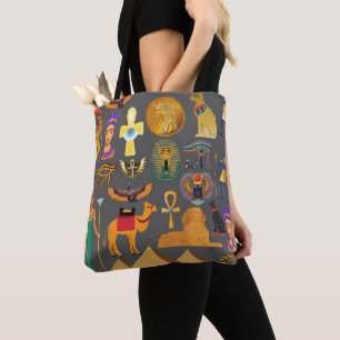 Egyptian Hieroglyphic Symbol Pattern pharaoh Tote Bag
