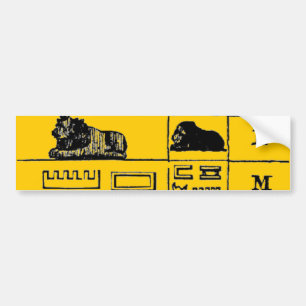 Egyptian Hieroglyphics Bumper Sticker