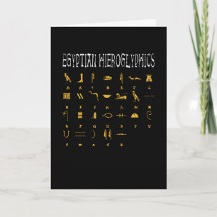 Egyptian Hieroglyphics Egypt Pyramid Card