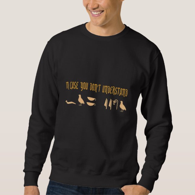 Egyptian Hieroglyphics Fu   You In Case You Don't  Sweatshirt (Front)