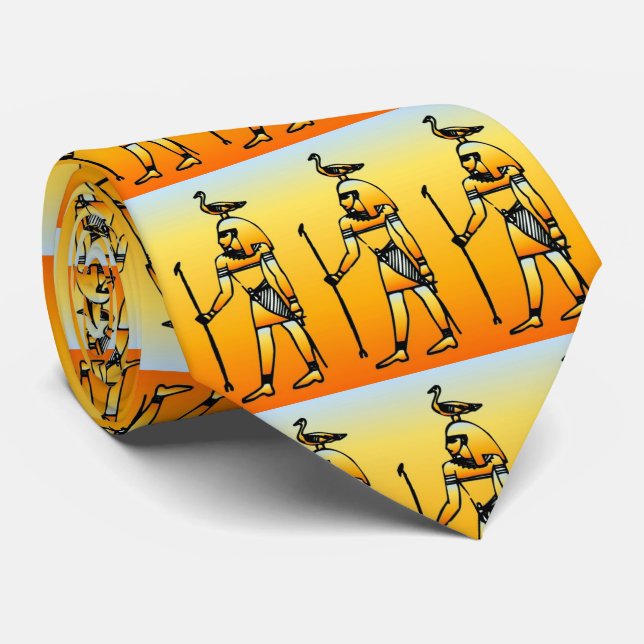 Egyptian Hieroglyphics Neck Tie (Rolled)