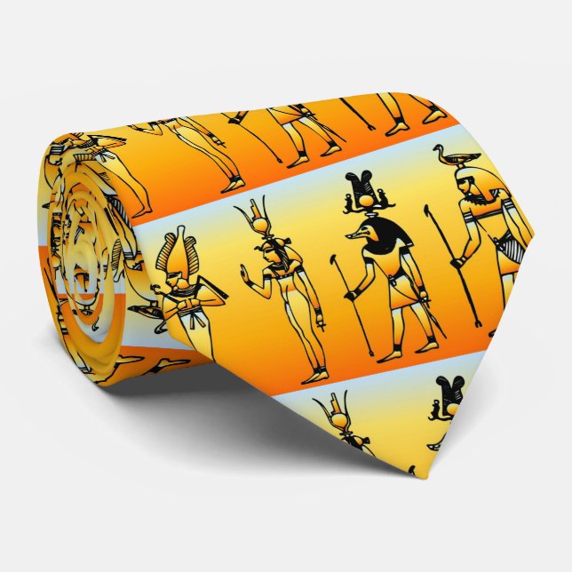 Egyptian Hieroglyphics Tie (Rolled)