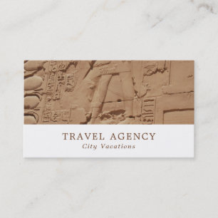 Egyptian Hieroglyphics, Travel Agent Business Card