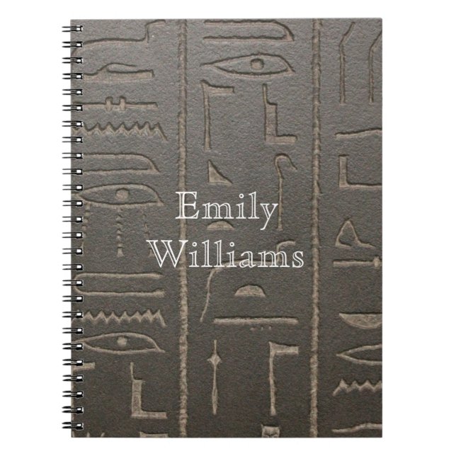 Egyptian Hieroglyphs Ancient Egypt Writing Symbols Spiral Notebook (Front)