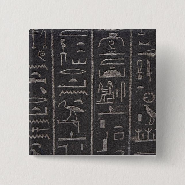 Egyptian Hieroglyphs Button (Front)