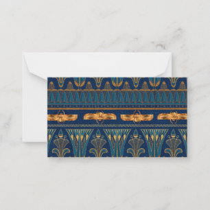 Egyptian Hieroglyphs Gold Beetles Golden Glitter Card
