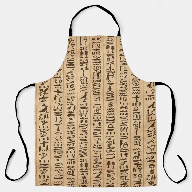Egyptian Hieroglyphs: Grunge Seamless Magic Apron (Front)