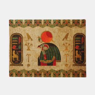 Egyptian Horus Ornament on Papyrus Doormat