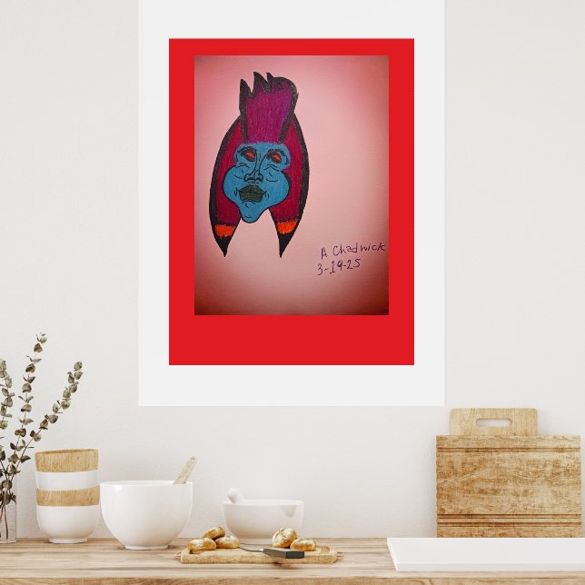 Egyptian Inspired Horror Themed Mummy  Poster (Kitchen)