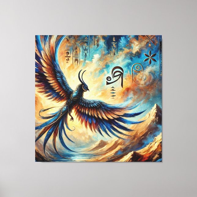 Egyptian-Inspired Mythical Creature in Dreamscape Canvas Print (Front)
