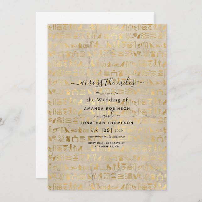 Egyptian Invitation (Front/Back)