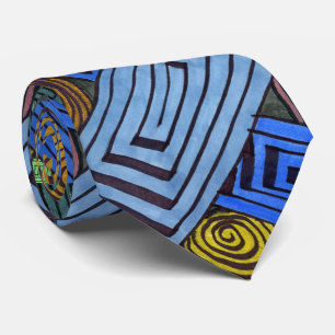 "Egyptian Links" Abstract Design Tie