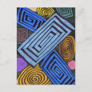 "Egyptian Links" Abstract Postcard