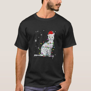 Egyptian Mau Cat Christmas Lights Christmas Cat Sa T-Shirt