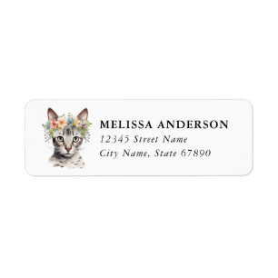 Egyptian Mau Cat Return Address Labels