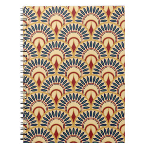 Egyptian Motif Fish Scales Seamless Pattern Notebook