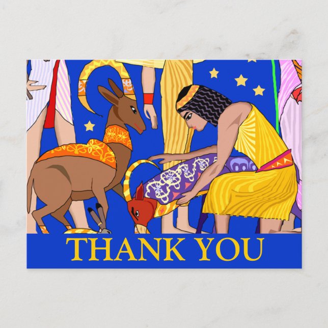 Egyptian motif Thank you card (Front)