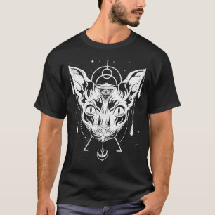 Egyptian Mythology Pagan Sphynx Cat Wicca Witch Oc T-Shirt