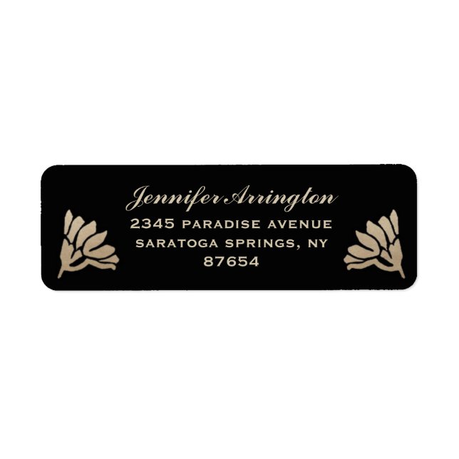 Egyptian Nouveau Wedding Labels (Gold & Black) II (Front)