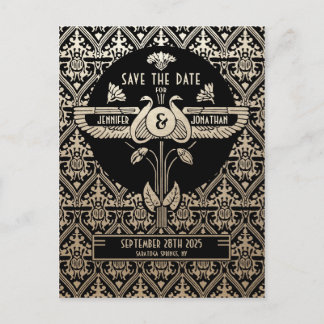 Egyptian Nouveau Wedding Save the Date Postcards