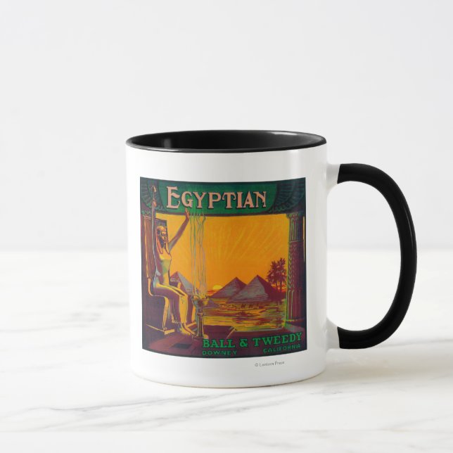Egyptian Orange LabelDowney, CA Mug (Right)