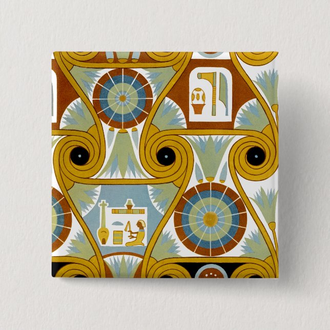 Egyptian Ornamnet #1 at Emporio Moffa 15 Cm Square Badge (Front)