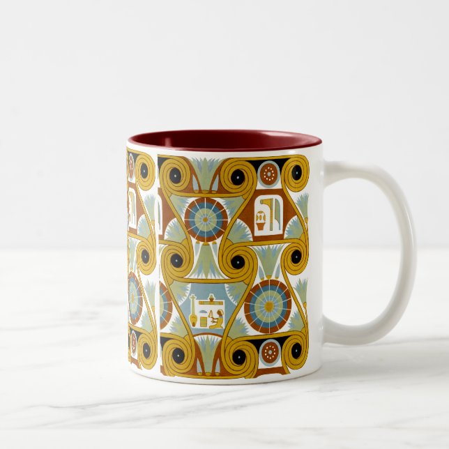 Egyptian Ornamnet #1 at Emporio Moffa Two-Tone Coffee Mug (Right)
