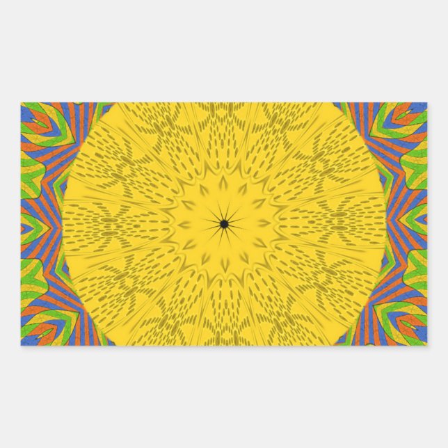 Egyptian Pattern Art Print Rectangular Sticker (Front)