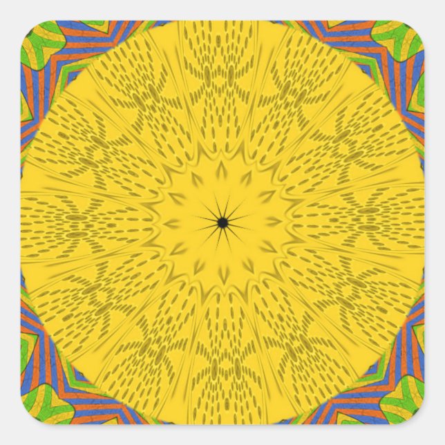 Egyptian Pattern Art Print Square Sticker (Front)