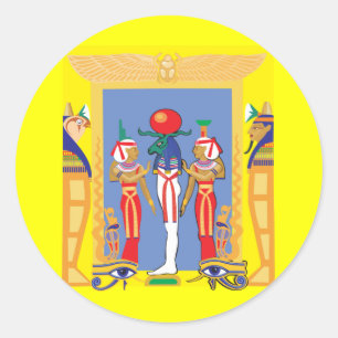 Egyptian Pharaoh Classic Round Sticker