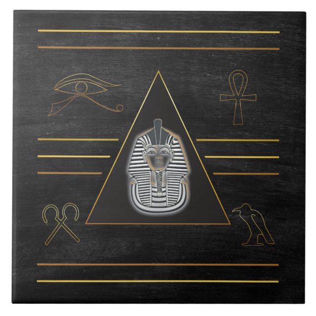 Egyptian Pharaoh Hieroglyphs Tile (Front)