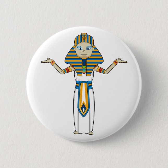 Egyptian Pharaoh King Button (Front)