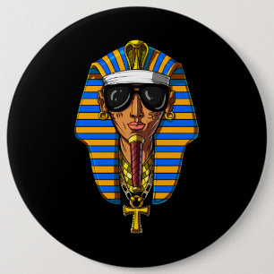 Egyptian Pharaoh Tutankhamon Gangsta King Tut 6 Cm Round Badge