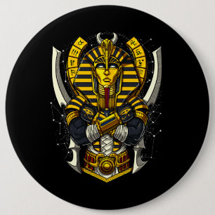 Egyptian Pharaoh Tutankhamun Ancient King Tut 6 Cm Round Badge