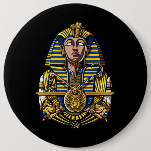 Egyptian Pharaoh Tutankhamun King Tut 6 Cm Round Badge