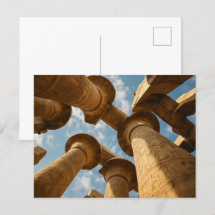 Egyptian Postcard Majestic Temple Columns