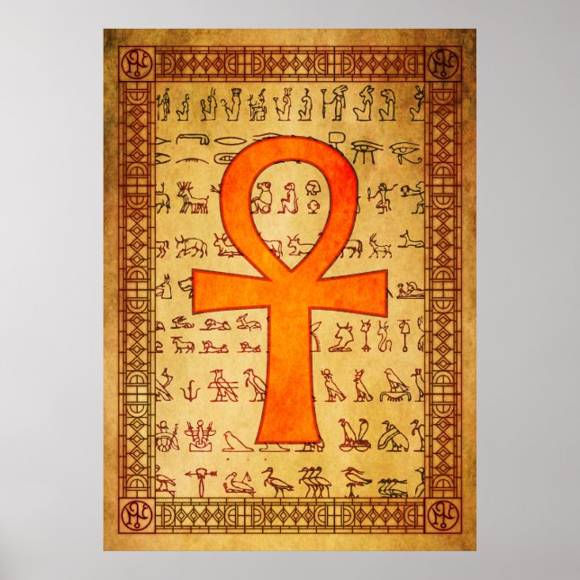 Egyptian Poster - Ankh Cross (Front)