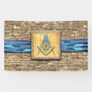Egyptian Pyramid Square Compass Banner