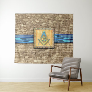 Egyptian Pyramid Square Compass Tapestry