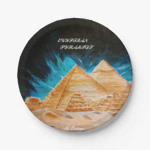 Egyptian Pyramid Style Paper Plates